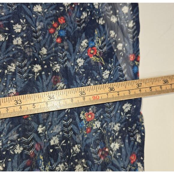 Style & Co Womens XL Top Sheer Cover Up Overlay Flowy Batwing Floral Striped - Picture 9 of 11